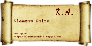 Klemens Anita névjegykártya